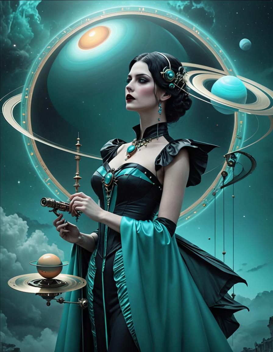 Mechanical Bauhaus Vampire Serenades Saturn in Dream