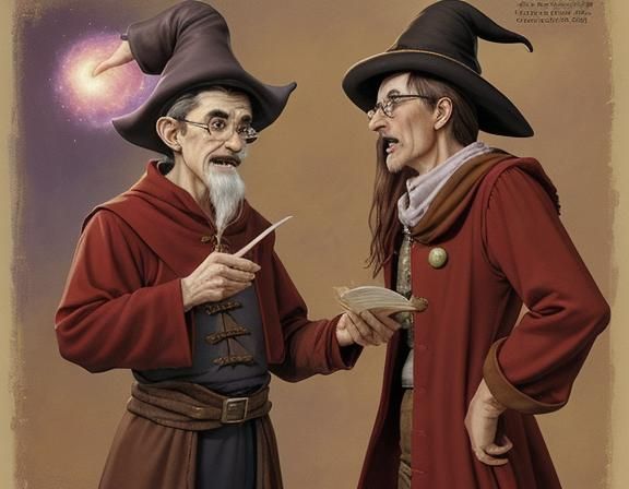 Rincewind and Terry Pratchett Arguing