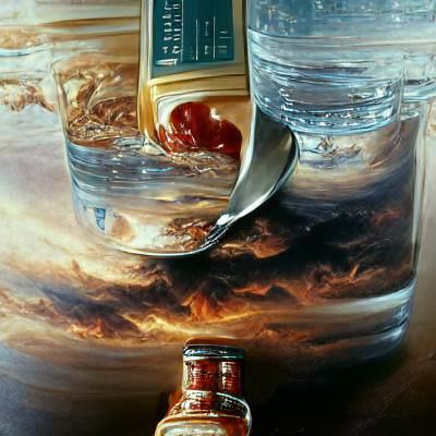 Impossible Object in Oil Painting Style