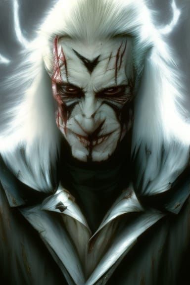 Male Warlock Villain Illustration in Photorealistic Style