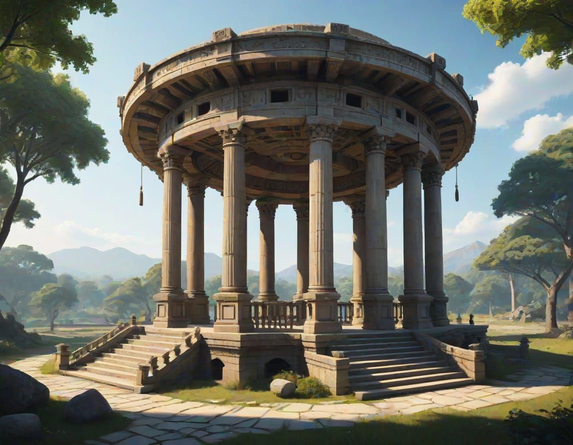 Ancient Monumental Arch in Four Columns