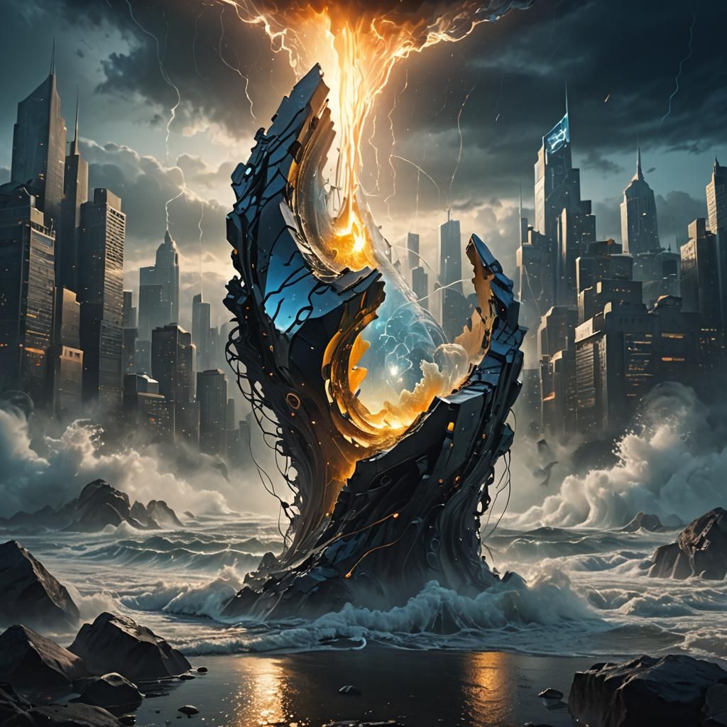 Glass A in Fog: Dark Fantasy Digital Art