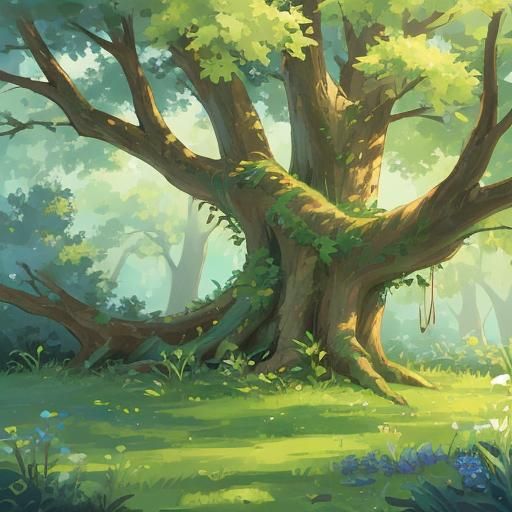 A Tree Climbs Upwards in Nature