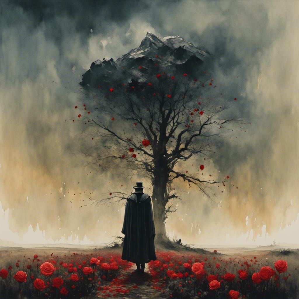 Dramatic Cinematic Film Still with Grain Effect