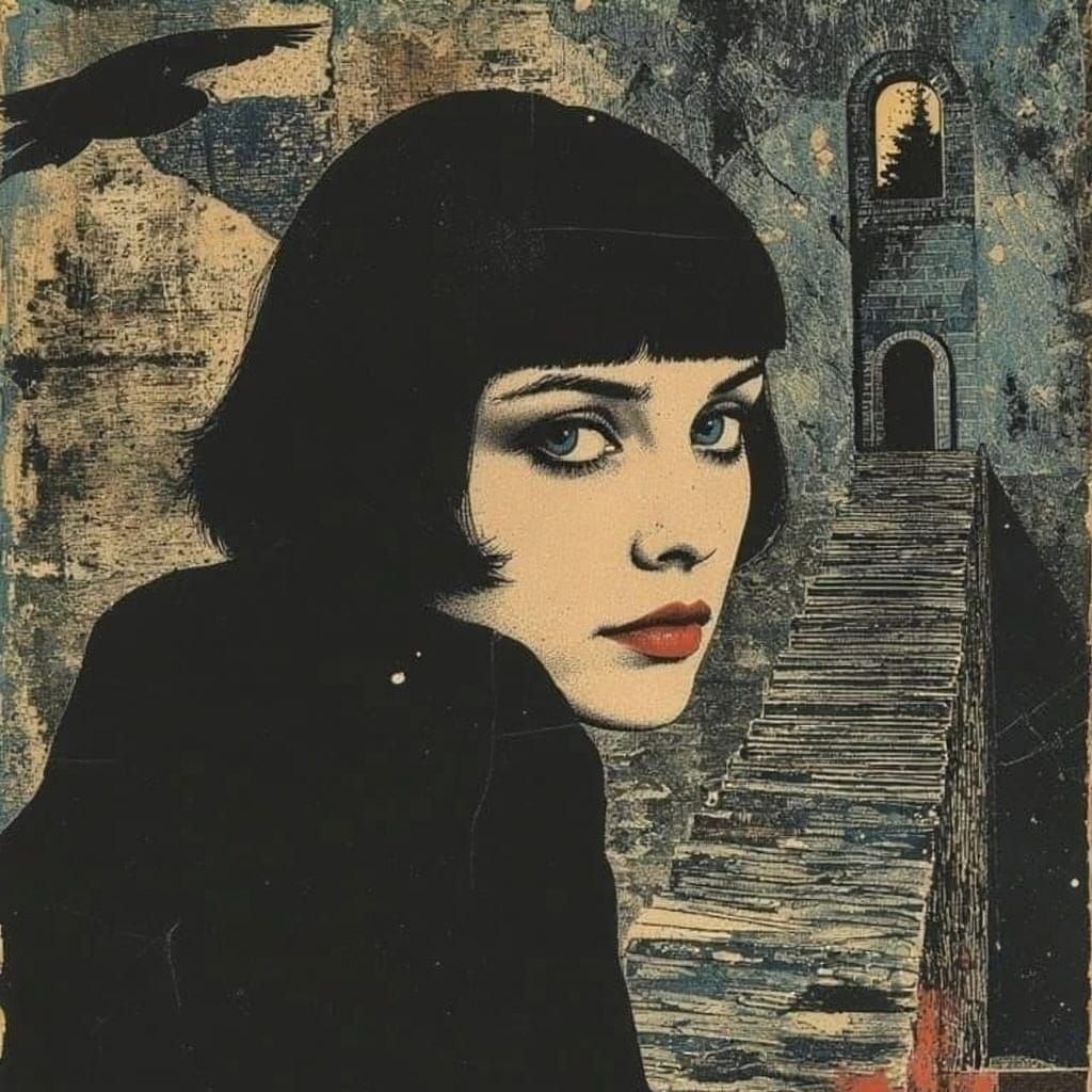 Dreamy Silent Film Siren in a Kaleidoscope of Color