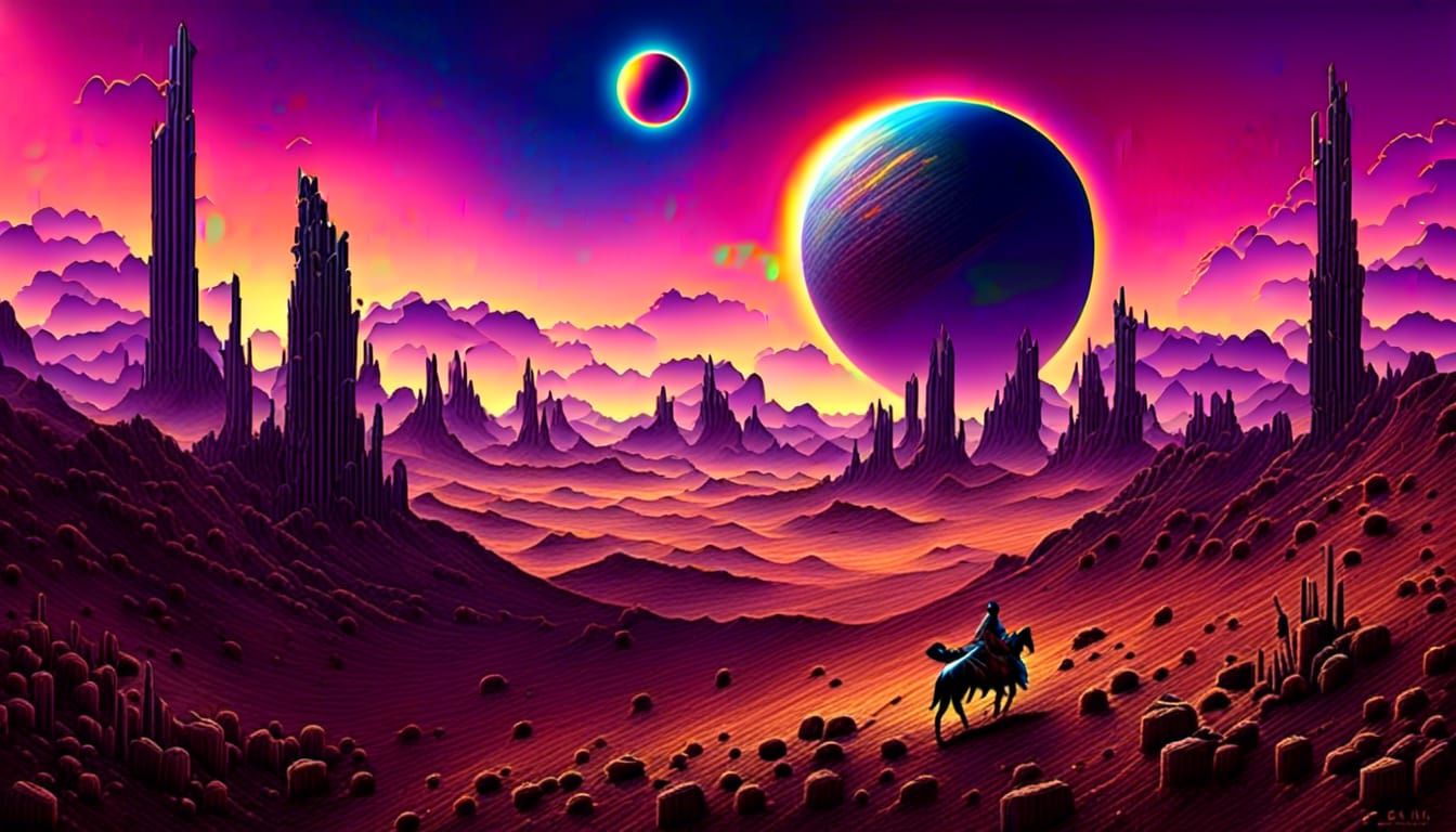 Colorful Circle of Life in Surreal 3D Shading