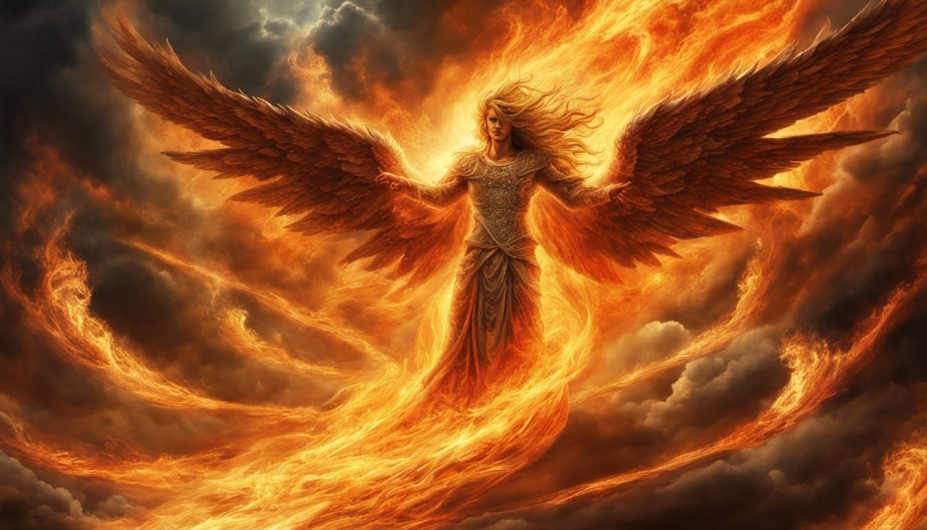 God on Throne with Fiery Eyes