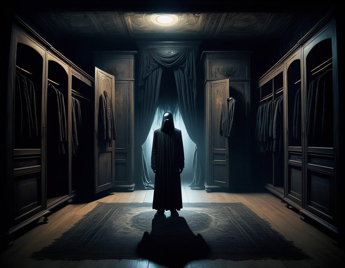 Surreal Figure Commands an Otherworldly Wardrobe in Cyberpun...