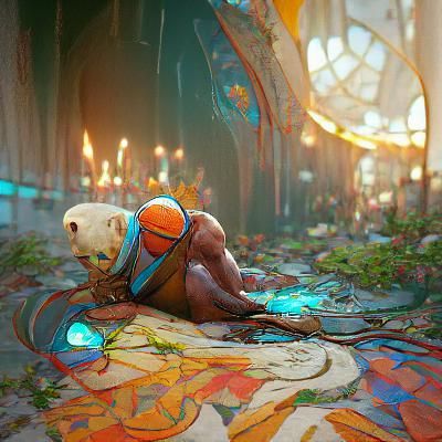 Finn Concept Art in Orange and Teal