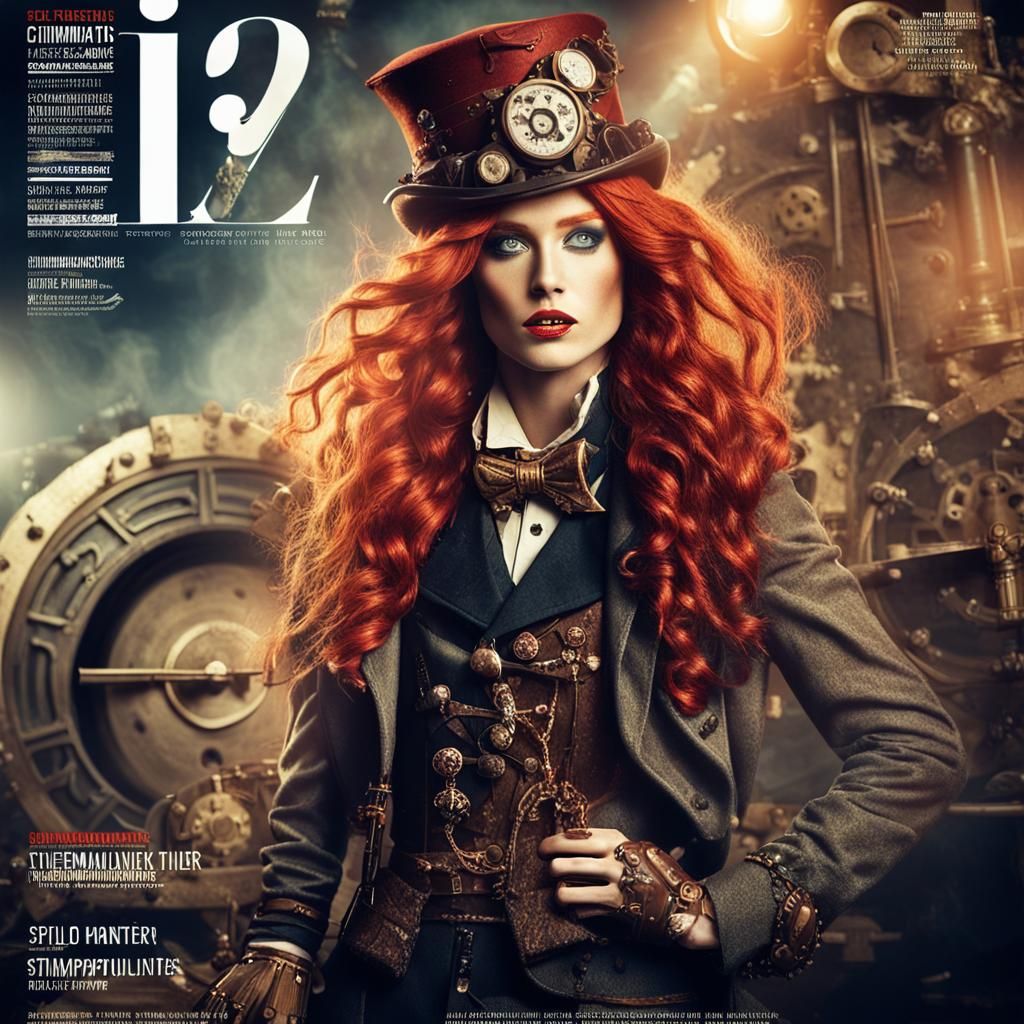 Steampunk Popstar on Fashion Magazine Cover