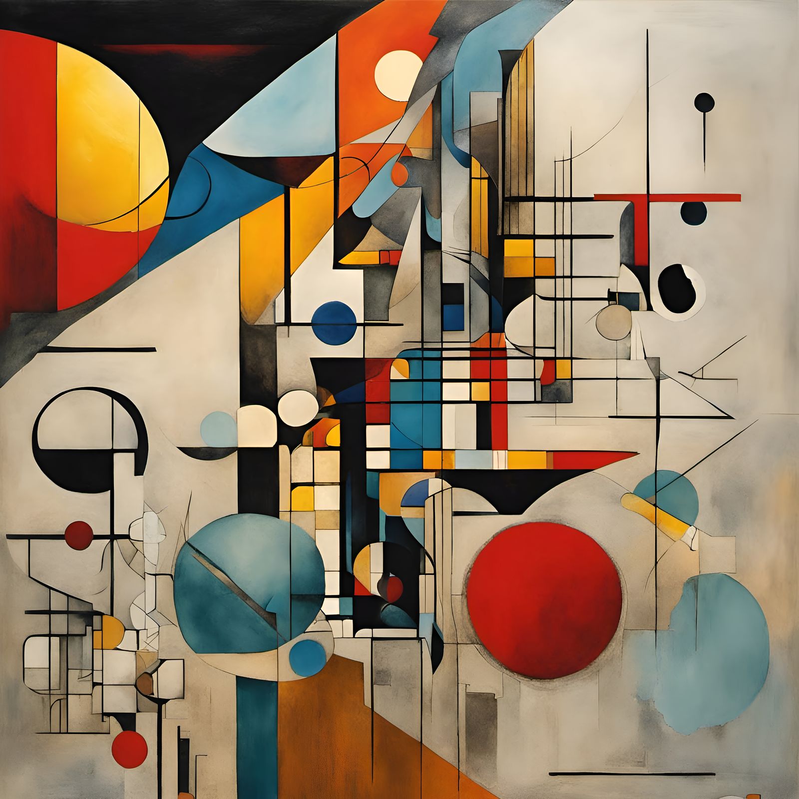 Surreal Abstract Constructivism in Vivid Colors