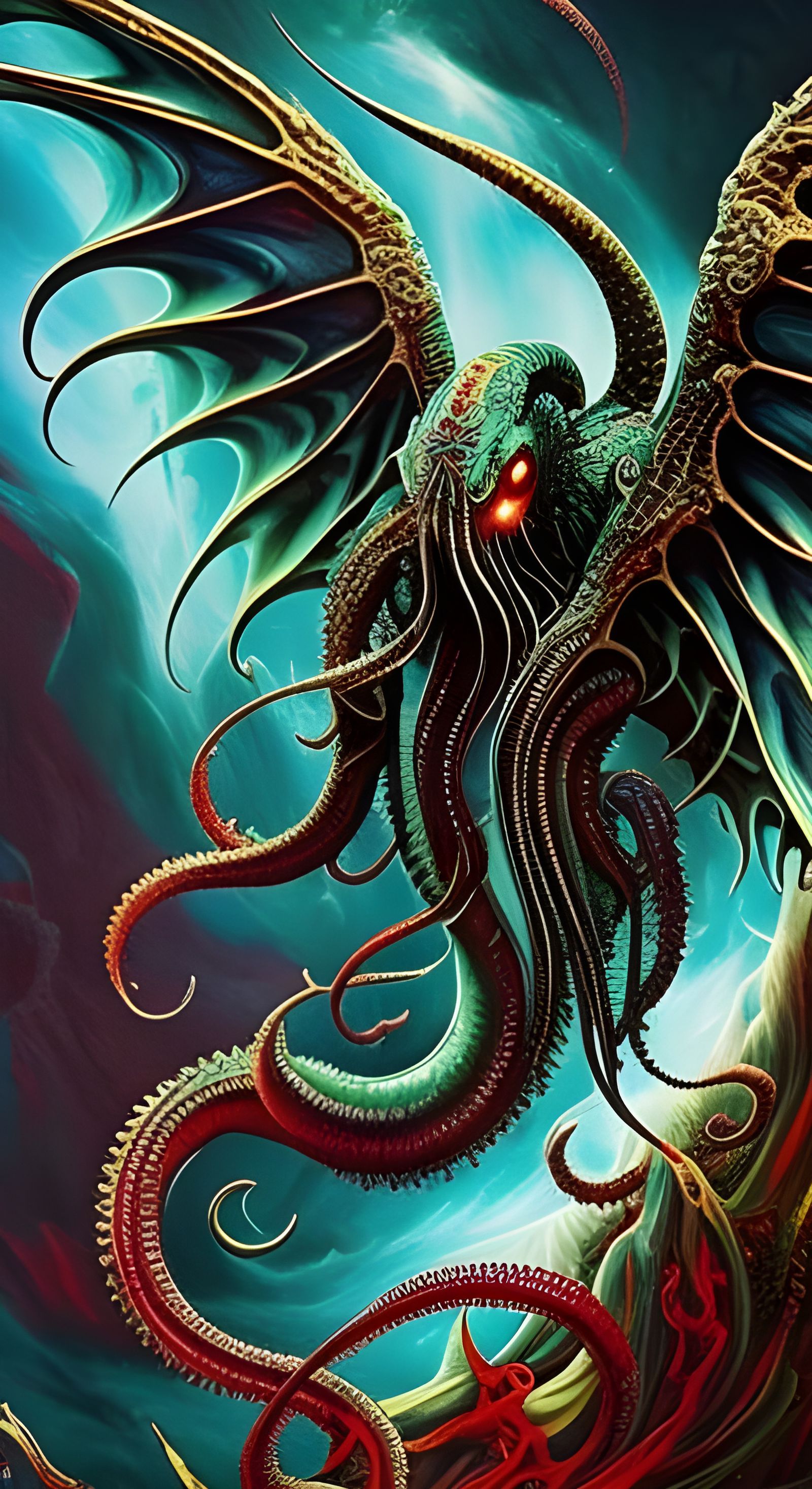 "Ph'nglui mglw'nafh Cthulhu R'lyeh wgah'nagl fhtagn"