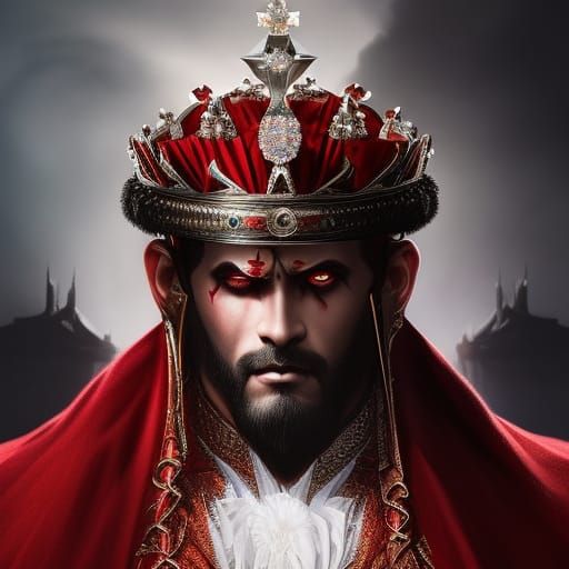 Blood Shadow King Crown: Digital Painting