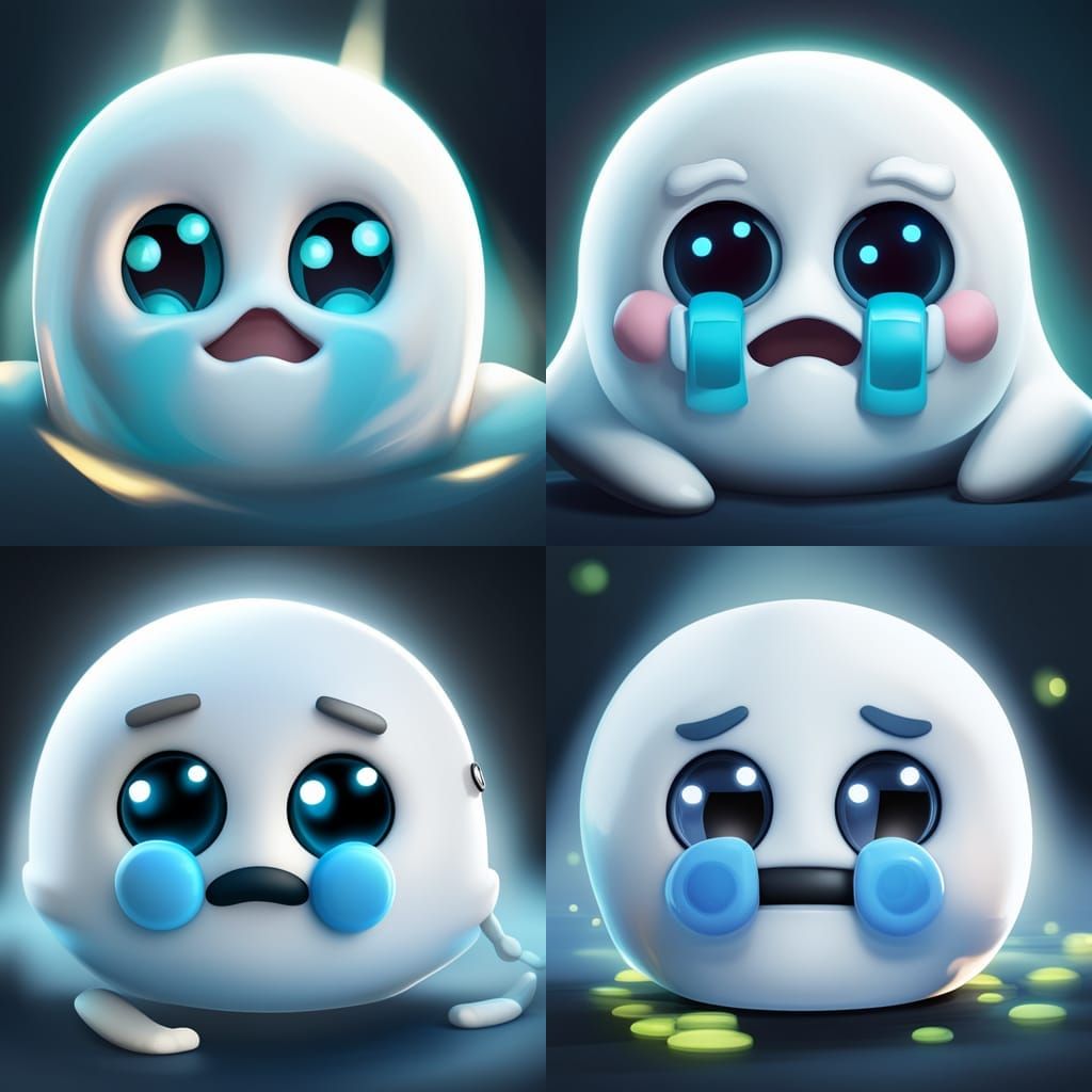 Adorable Chibi Marshmallow Character Design in Digital Illus...