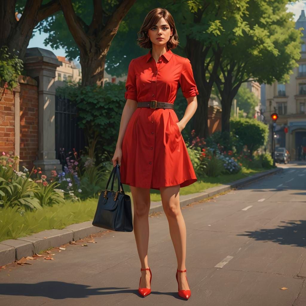 Clara Oswald Portrait in Art Nouveau Style