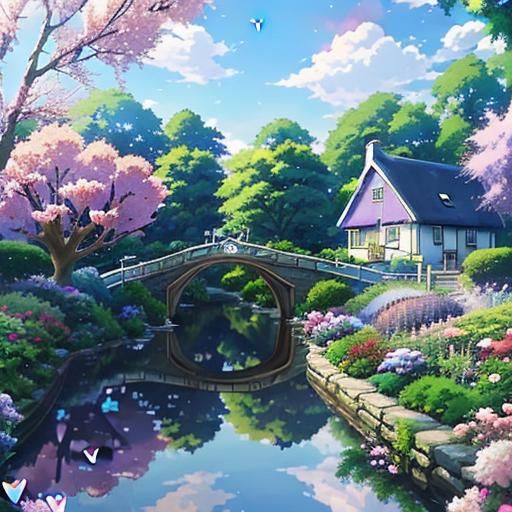 Cottage Garden in Heart Frame, Anime Key Visual