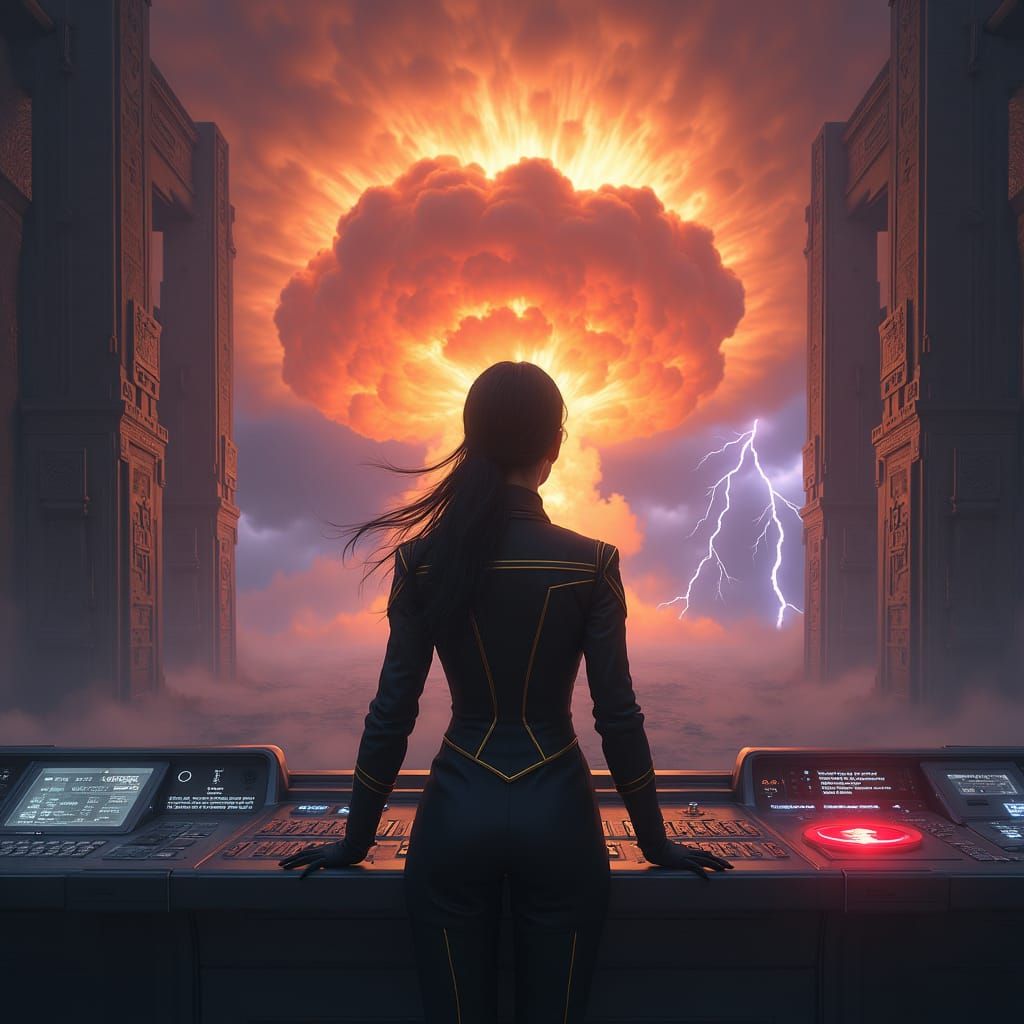 Heroic Leader About to Press Nuke Button