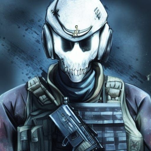 Ghost Character in Anime Style