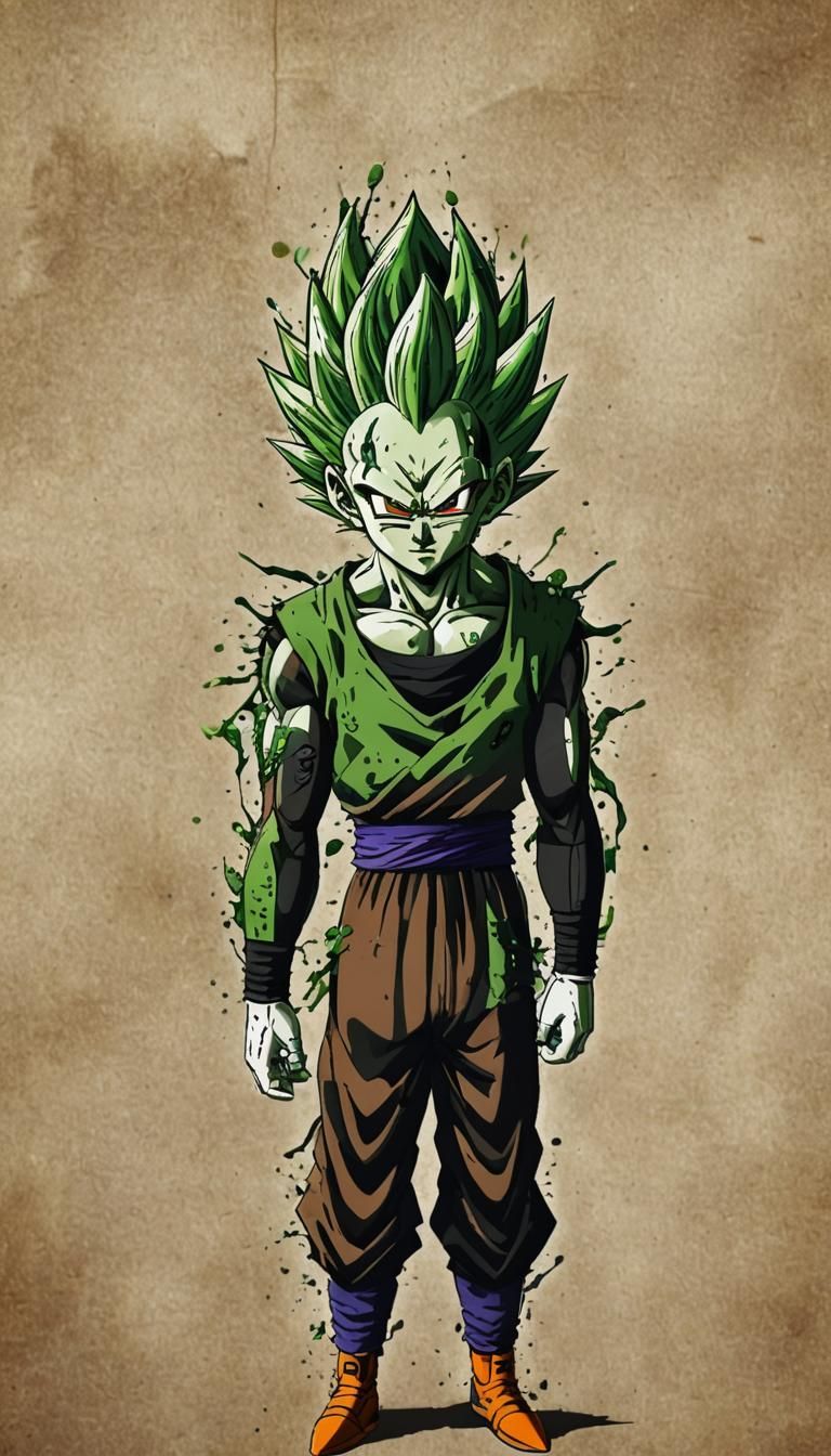 Perfect Cell with Cybernetic Implants in Hellscape