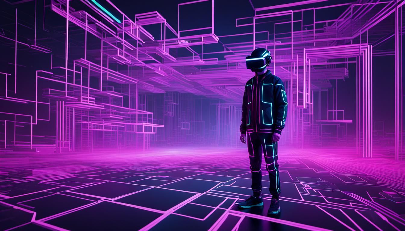 Glitchcore Man in Virtual Scanline World