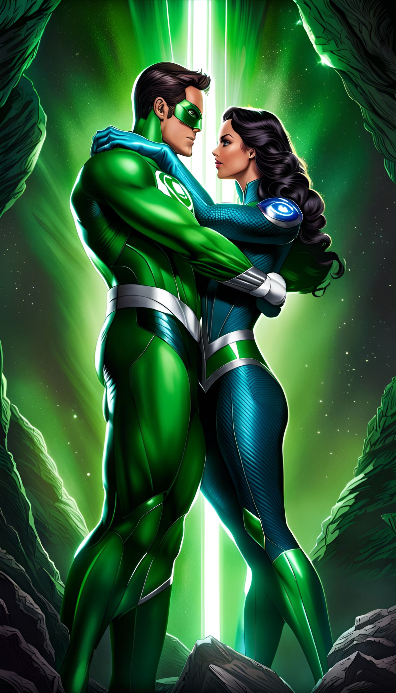 Green Lantern and Star Sapphire: Epic Embrace