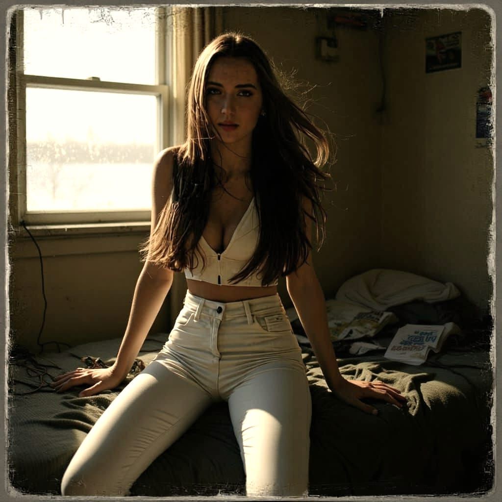 Eerie 1MP Photo with Scratches and Digital Artifacts