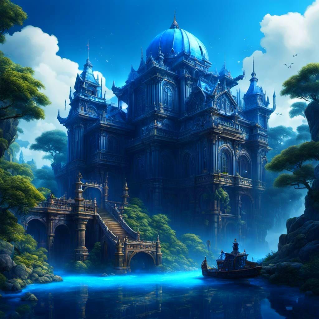 Fantastical Matte Painting with Deep Color