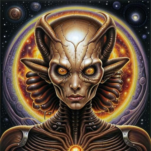 Surreal Alien Life Forms in Psychedelic Fractal Art