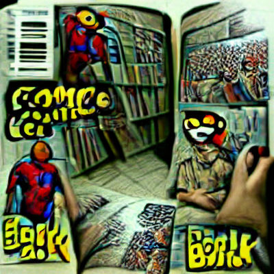 Vibrant Comic Book Store Illustration