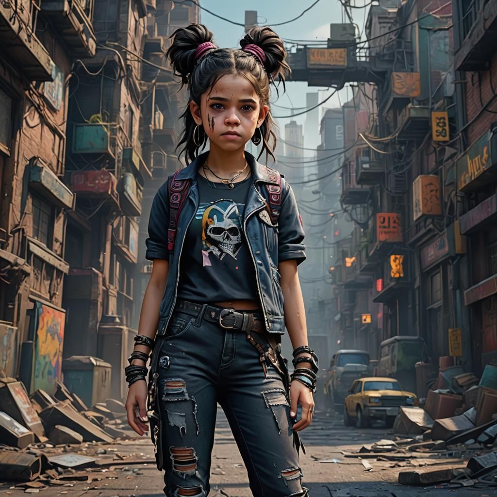 Jenna Ortega in Grunge Punk Outfit