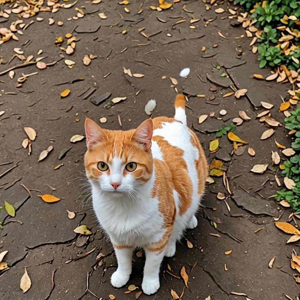Striped Cat Tail Close-Up