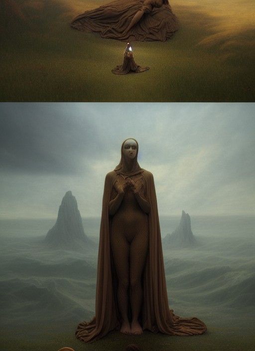 Disturbing Renaissance Painting of Eldritch Horror