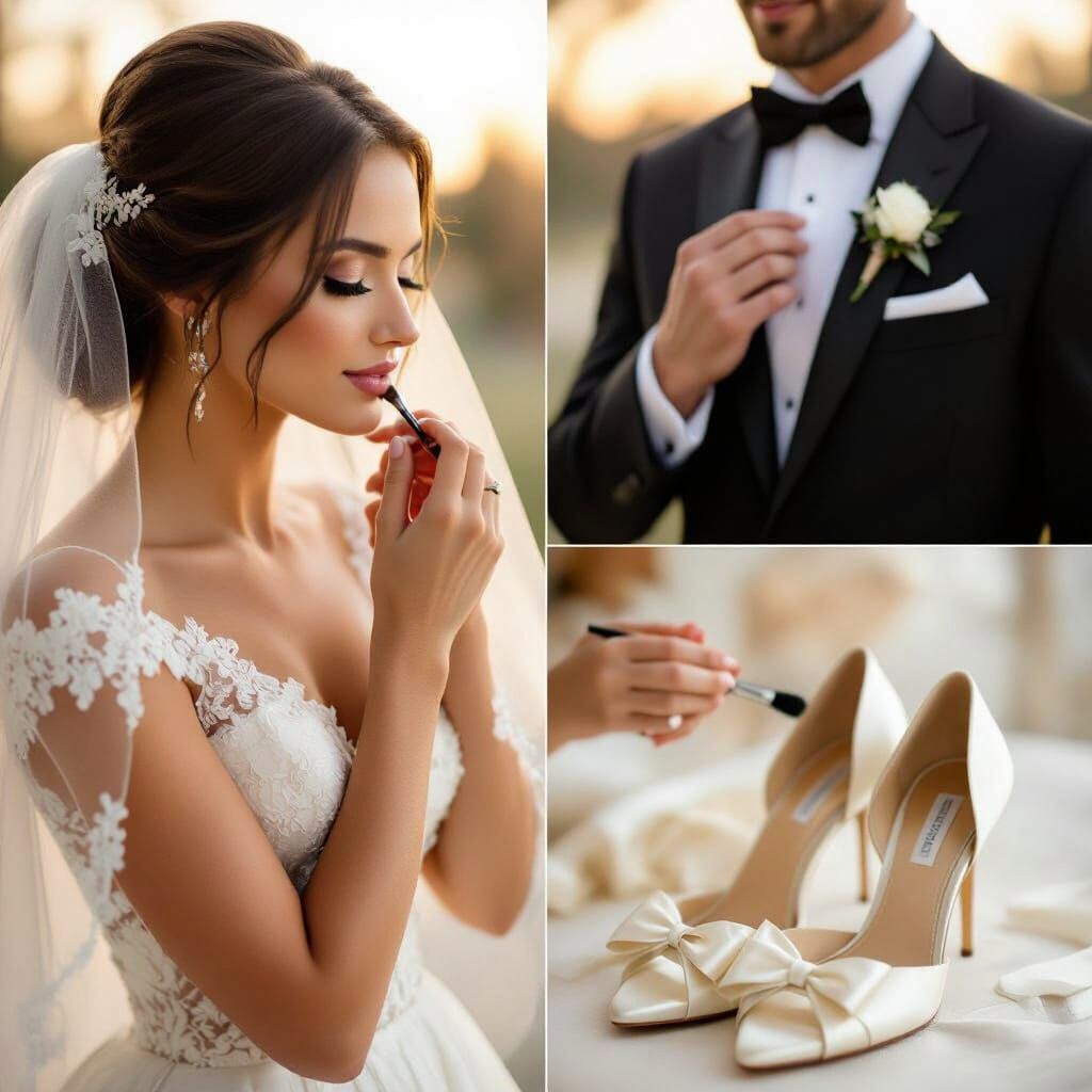 Elegant Wedding Day Moments: Bride, Groom, and Details