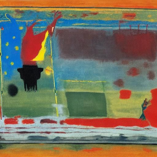 Beastly High Five Inspired by Rothko and Magritte