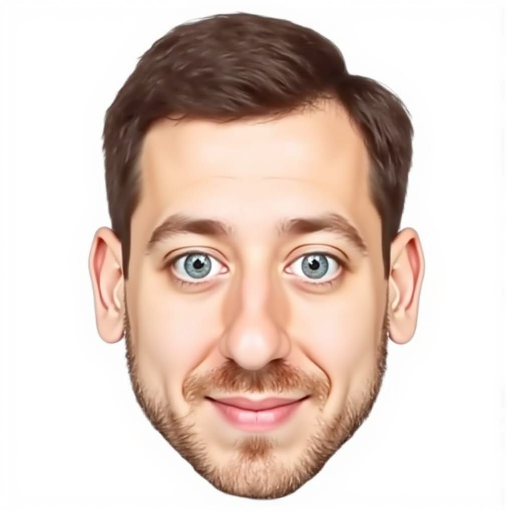 Facial Proportions Reduced to Whole Number Ratios as Emoji