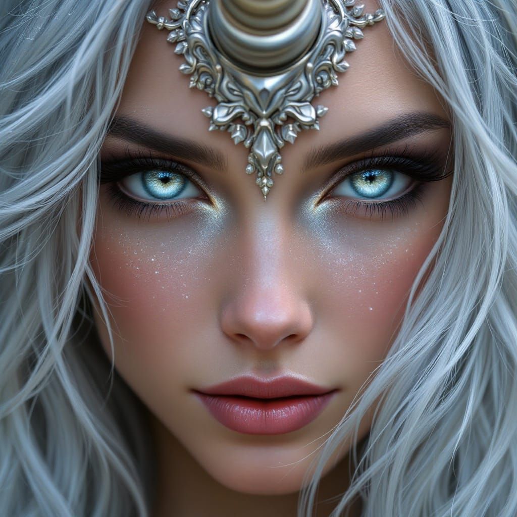 Ethereal Unicorn Queen Portrait in a Dreamlike Aesthetic