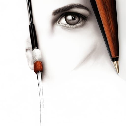 Minimalist Charcoal Self-Portrait of a Man