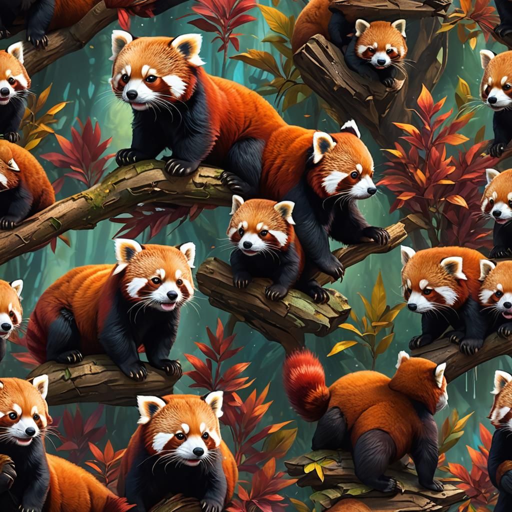 Hyperrealistic Red Panda Platypus Hybrid Splash Art