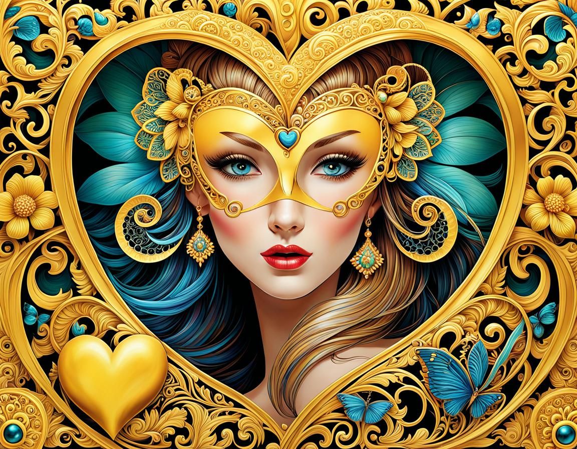 Magical Wonderful Alexander Averin Ornate Quirky Yellow Meri...