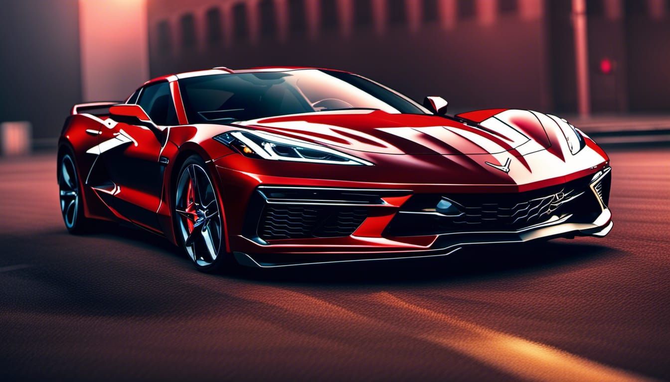 Red Corvette Stingray 2020