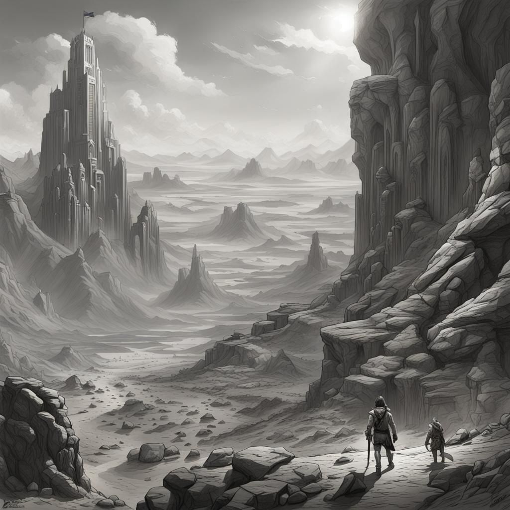 John Carter of Mars: Hyperrealistic Ink Drawing