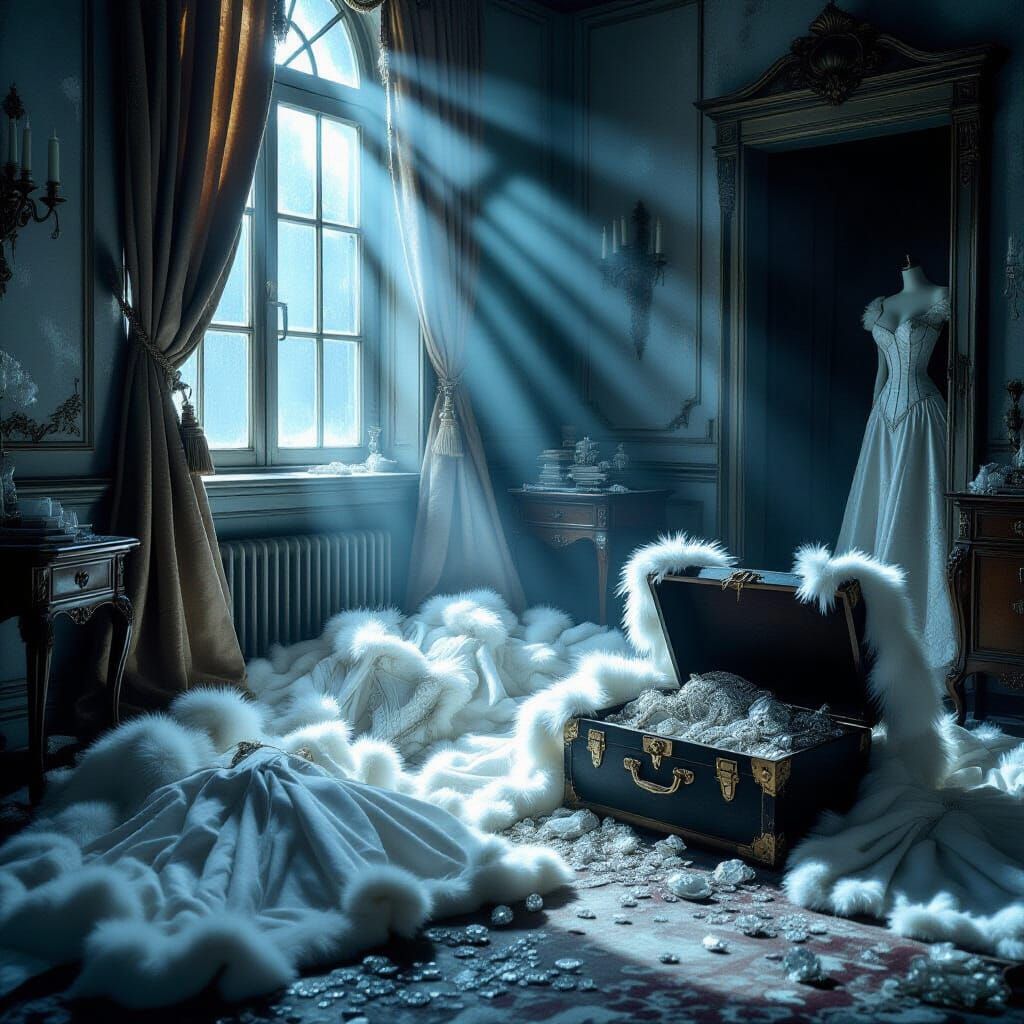 Moonlit Mansion Relics: Vanished Queen's Opulent Decay