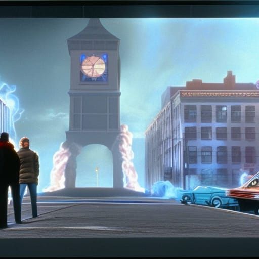 Back to the Future Clock Tower: Matte Painting