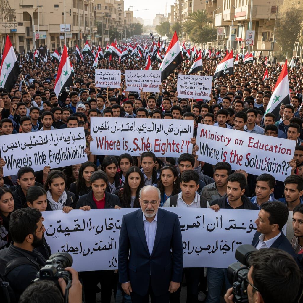 Iraqi Students Demonstrate in Tahrir Square for Rights