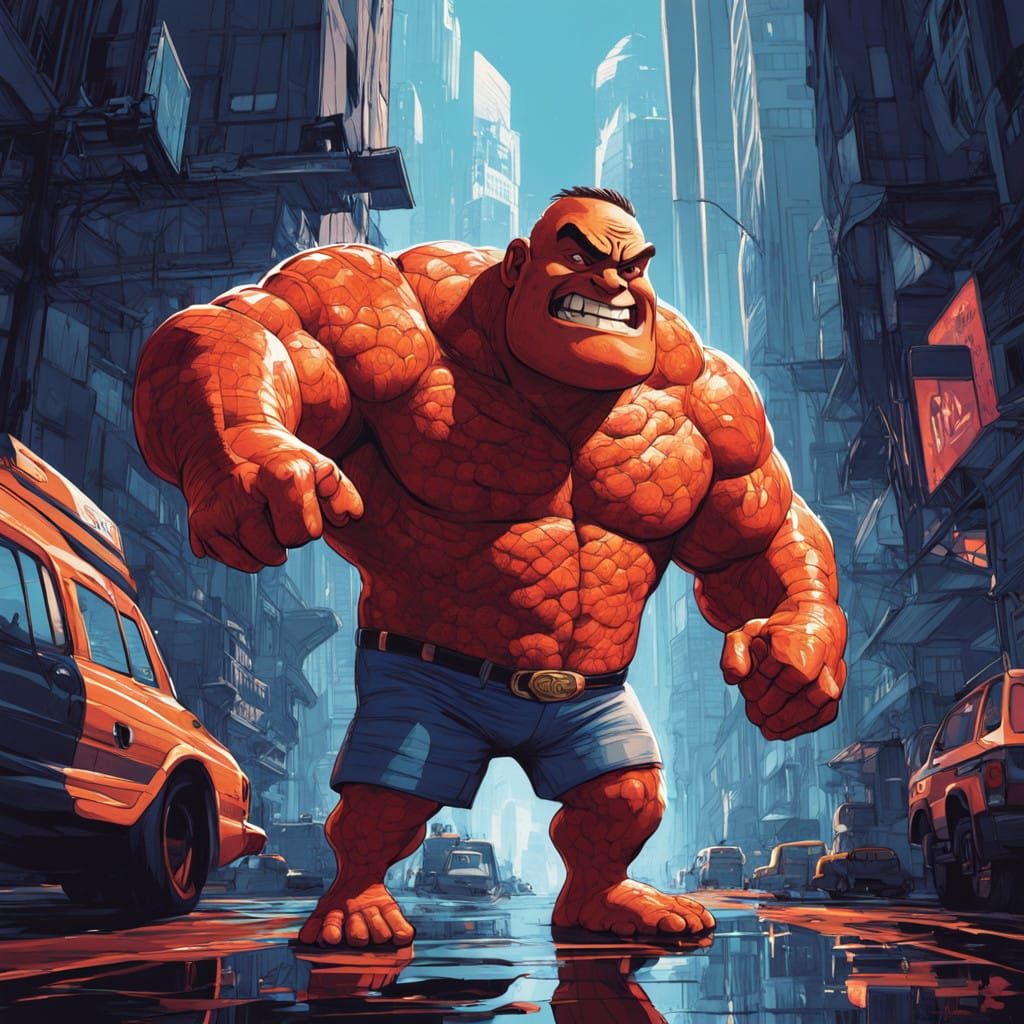 Hyperrealistic Captain Underpants Comic Book Character