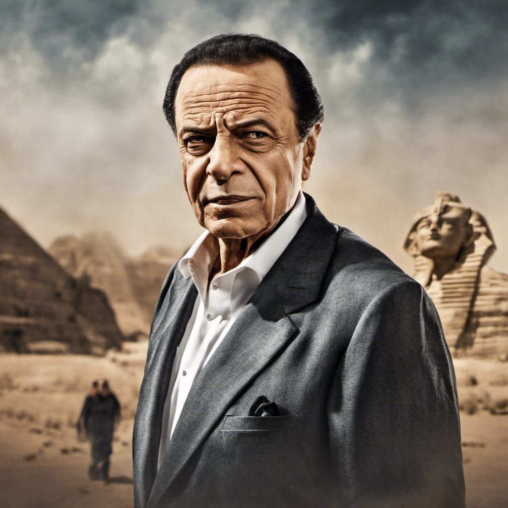 Hyperrealistic Portrait of Egyptian Actor Adel Emam
