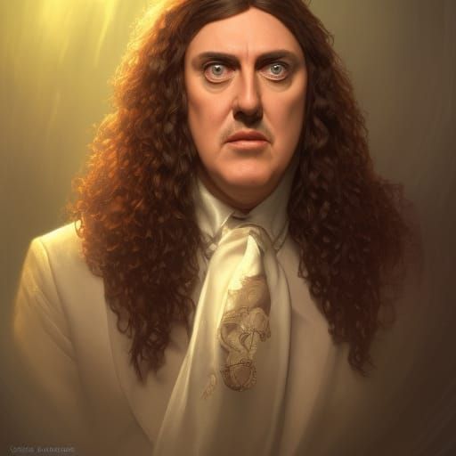 Weird Al Yankovic as Cthulhu: Hyperdetailed Digital Portrait