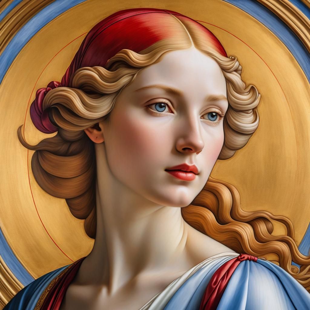 Elegant Lady Posing: Hyperrealistic Portrait in Renaissance ...