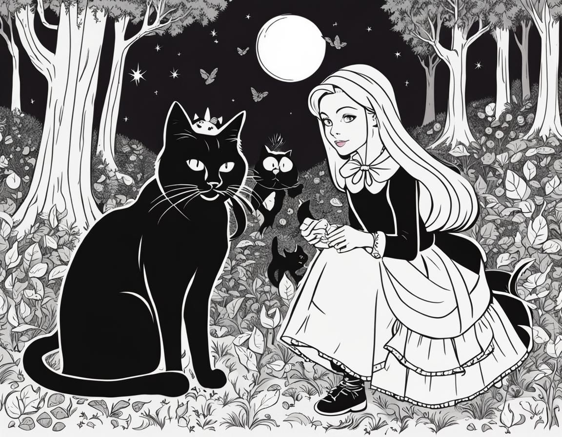 Sabrina and Salem in Enchanted Forest