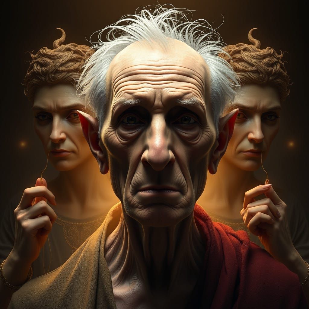 Three Fates Confront Mortal Destiny